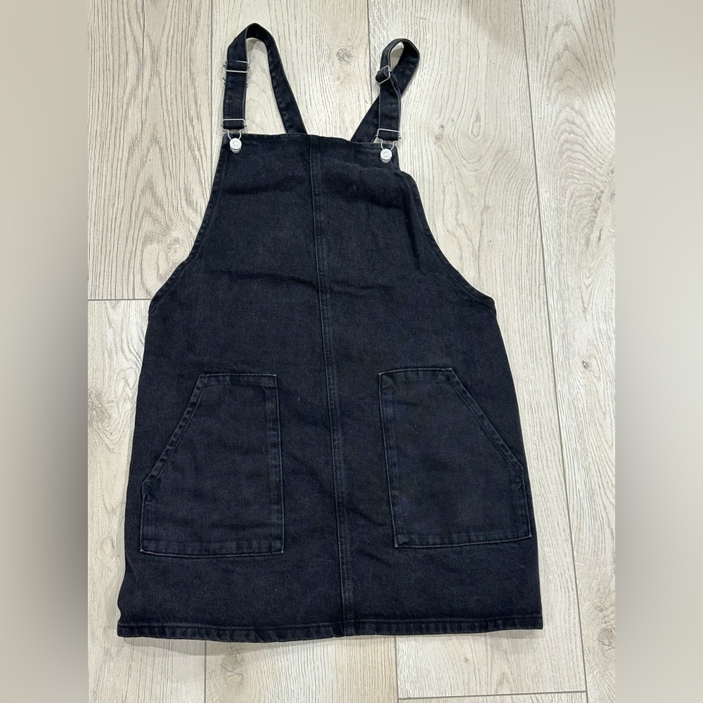 Topshop Gray Denim Moto Jacket